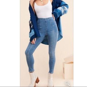 Free People High Rise Blue Jeans